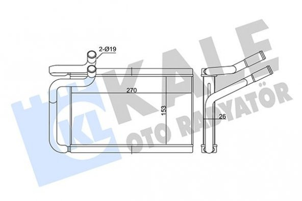 Kale-352155 Radyatör Kalorifer H-1 08-11 Brazing 514608973