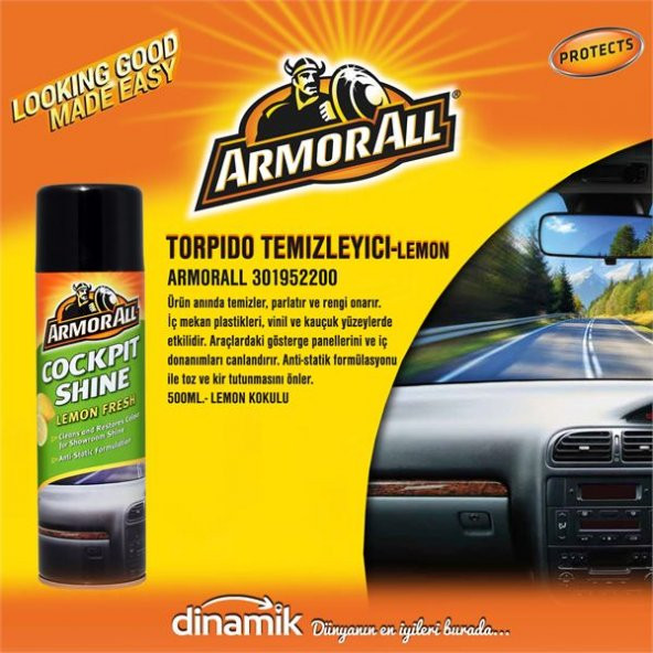 Armorall-301952200 Armorall Cockpit Shine, Aninda Temizler, Parla 542554550