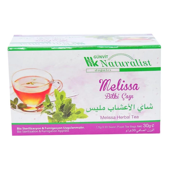 Günvit Naturalist Melisa Bitki Süzen Poşet Çay 20 x 1.5 G - 2