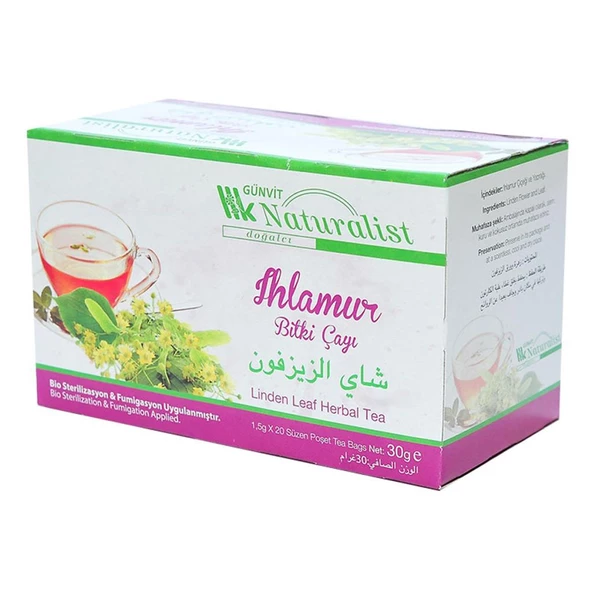 Günvit Naturalist Ihlamur Bitki Süzen Poşet Çay 20 x 1.5 G