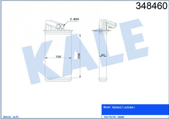 Kale-348460 Radyatör Kalorifer Laguna I  93-01 Mekanik 515067354 - 1