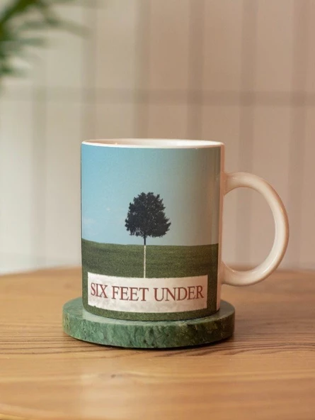 Six Feet Under Temalı Özel Tasarım Tam Tur Baskılı Kupa Bardak-Çay Kahve Bardağı