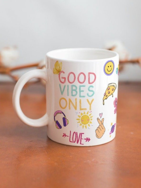 Karma Motivasyon Temalı Özel Tasarım Baskılı Kupa Bardak Hediye Çay-Kahve Bardağı