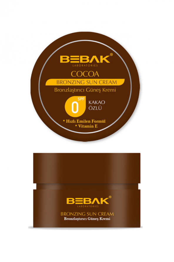 Bebak Kakao Özlü Bronzlaştırıcı Güneş Kremi 100 Ml 0 Spf 2 Adet - 2