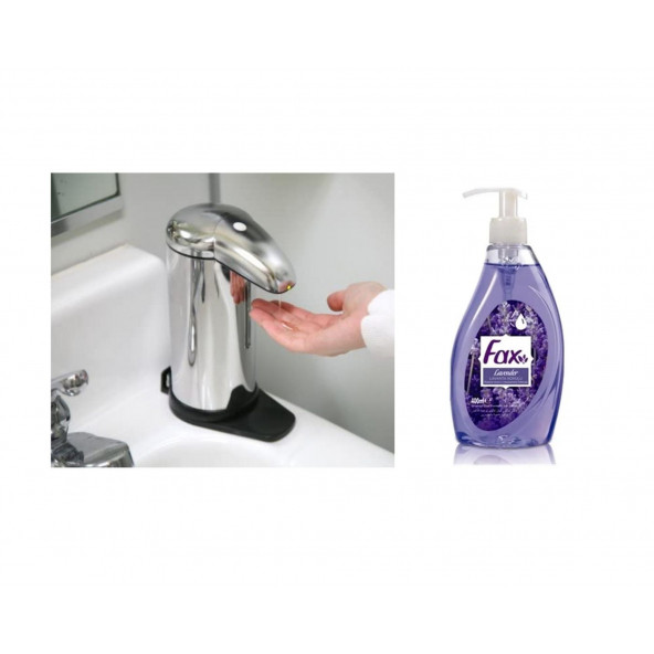 SIA-BOSP010 SENSÖRLÜ FOTOSELLİ SIVI SABUNLUK 14X10X22CM VE 1 ADET 400 ML SIVI SABUN LAVANTA KOKULU - 3