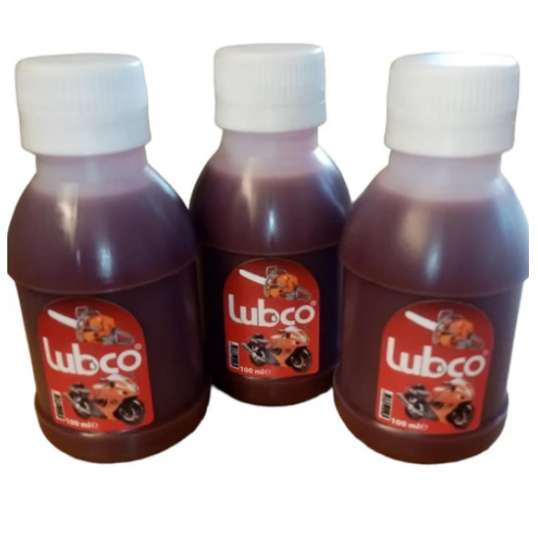 Lubco 2t 2 Zamanlı Kırmızı Benzine Karışım Yağı 100 ml x 3