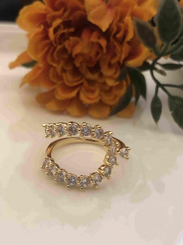 Aksesuar Çarşısı Zirkon Taşlı Oval Yüzük - 2