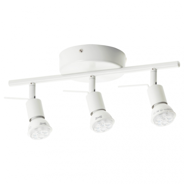 IKEA Tross Spot Lamba - Beyaz - 36 cm - 3 Spotlu