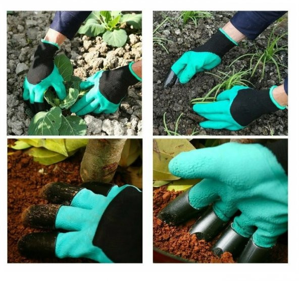 h Garden Genie Gloves Toprak Kazma Bahçe Eldiveni