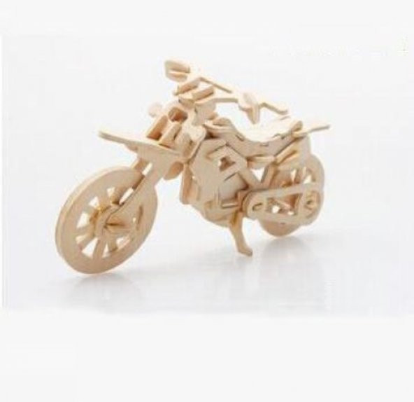 h 3D Ahşap Puzzle - Motosiklet