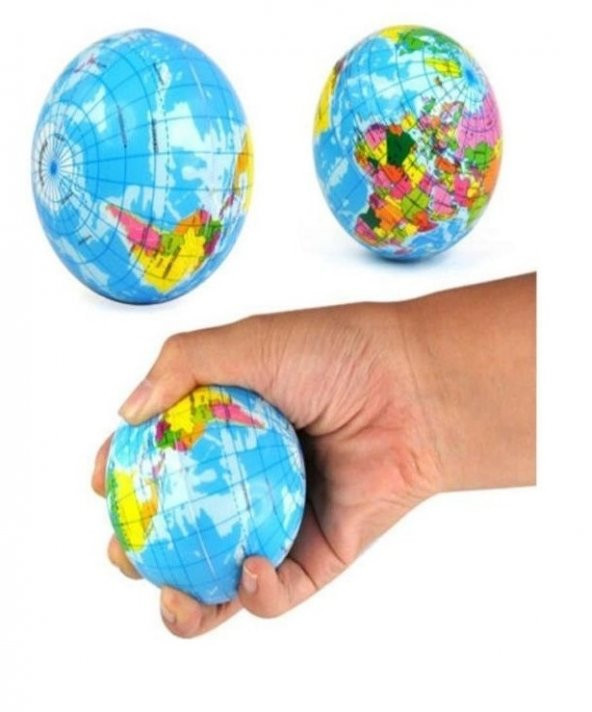 h Stres Topu Dünya Haritalı - Orta Boy