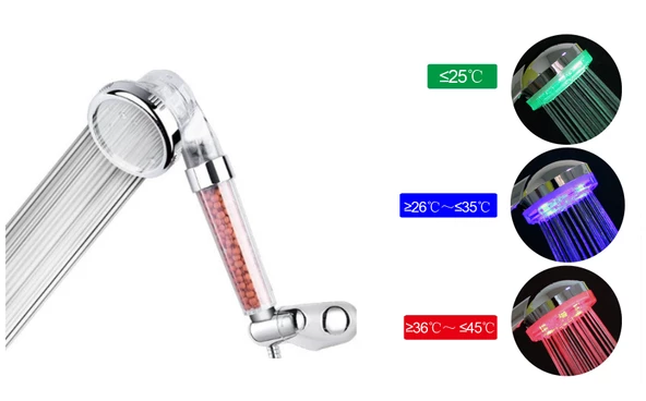 RELATOS  h Renk Değiştiren Led Işıklı Tasarruflu Tazyikli Duş Başlığı