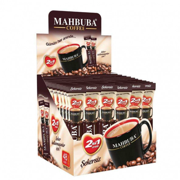 Mahbuba 2si 1 Arada Şekersiz Kahve 48 x 10 G