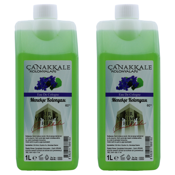 2 Adet Menekşe Kolonyası - Litrelik -(BİDON) Korumalı Kapak - Yeni Model - 2