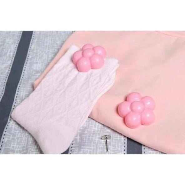 8 Adet Pratik Gül Desenli Battaniye Yorgan Sabitleme Klipsi Nevresim Sabitleyici Yastık Kılıfı tutucu