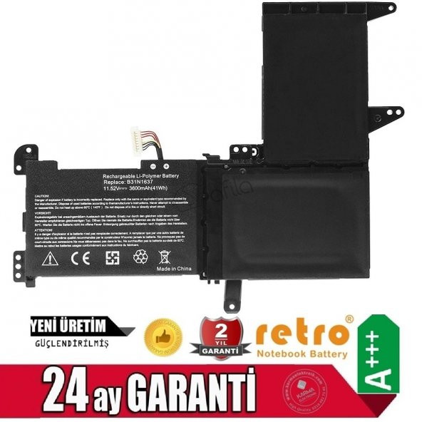Asus S510UQ-BQ262T, S510UQ-BQ263T, S510UQ-BQ266T Bataryası Pili