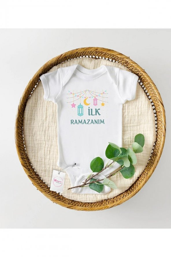 İlk Ramazan Özel Tasarım Bebek Zıbın Pamuklu Çıtçıtlı Body ürün görseli 1