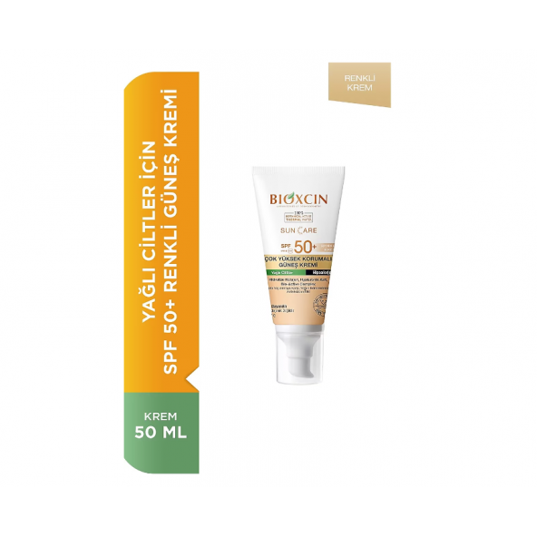 Bioxcin Sun Care Güneş Krem Renkli Yüksek Korumalı Yağlı Ciltler İçin SPF50+ 50 ml