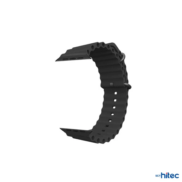 ScHitec T800 Ultra Android İos Uyumlu Akıllı Saat Gümüş Kasa Siyah Kordon - 3