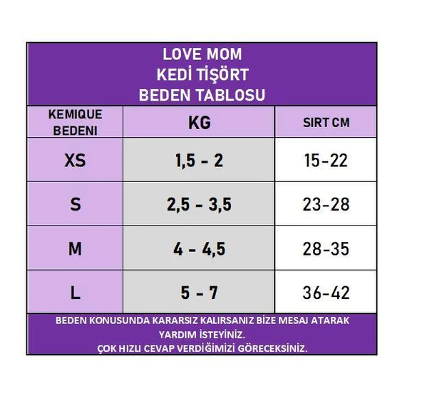 Annelere Hediye, Hediye Paketli, I Love Mom Pink, Oval Yaka Tişört Kedi Kıyafeti,Elbisesi Anneler Günü, Anne - Resim 4