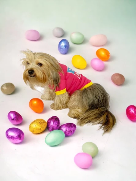 Hediye Paketli, Anneler Günü, I Love Mom Pink,Oval Yaka Tişört Köpek Kıyafeti,Elbisesi Anneler Günü, Anneye, Anne - 3