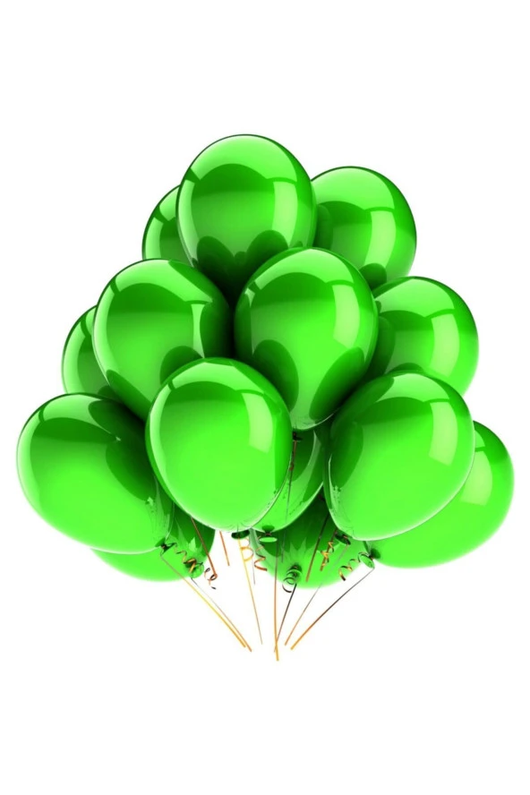 Metalik Balon Yeşil 25 Adet