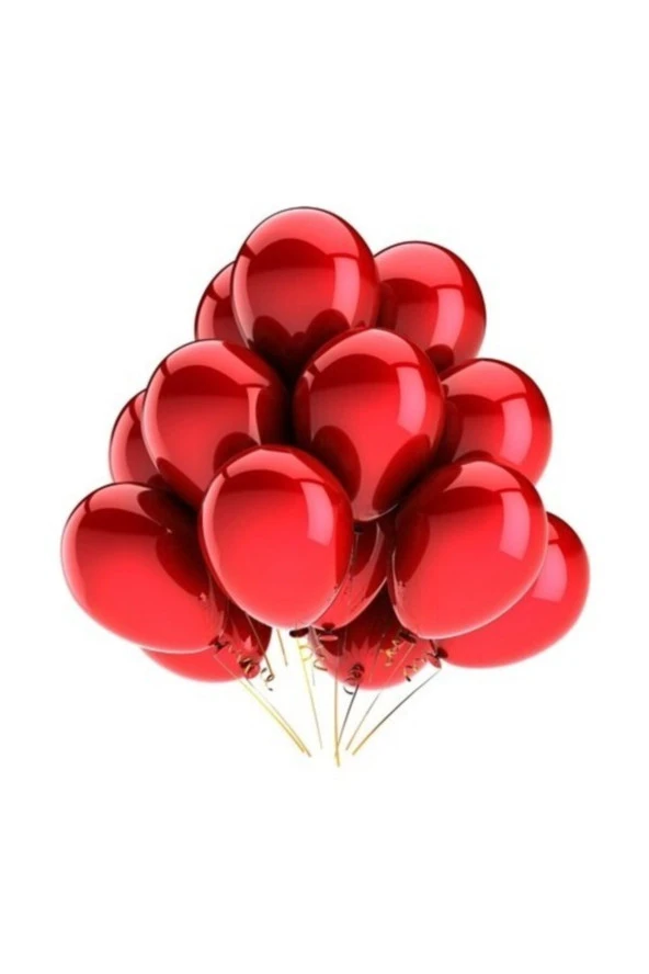 Metalik Balon Kırmızı - 10 Adet