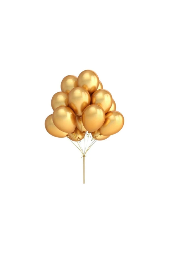 Metalik Balon Gold 25 Adet