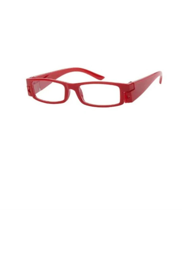 Led Işıklı Camsız Kitap Okuma Gözlüğü - Kırmızı