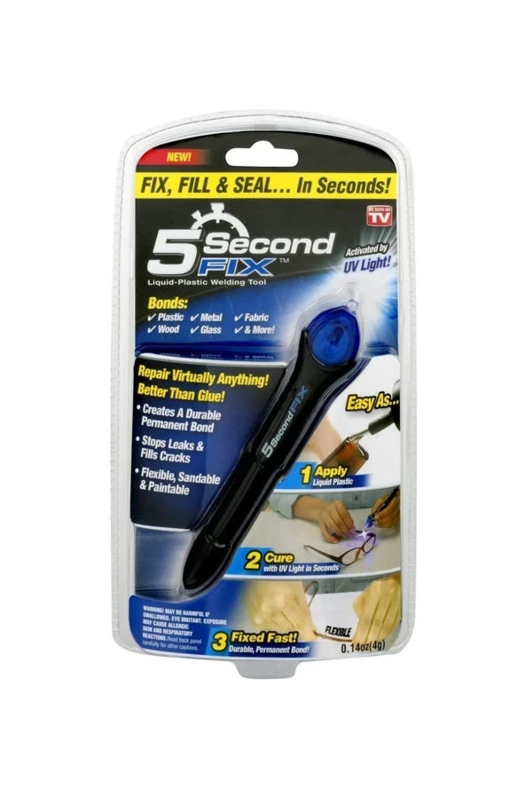 5 Second Fix 5 Saniyede Uv Cam Metal Ahşap Plastik Yapıştırıcı