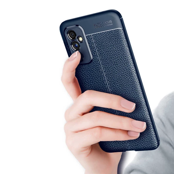 Galaxy M52 Kılıf Zore Niss Deri Desenli Silikon Kılıf - 5