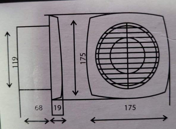 Nisa 120 Plastik WC Banyo Fanı - 3