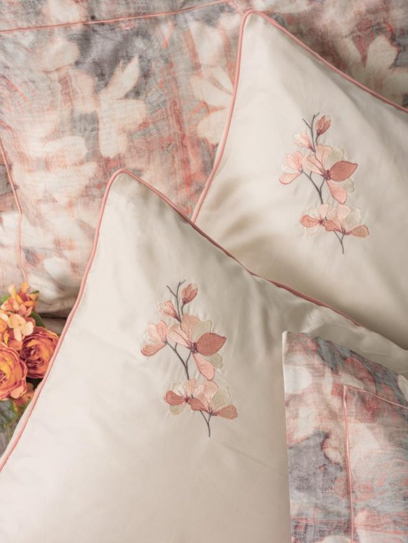 Cotton Box Çift Kişilik Elit Saten Nevresim Takımı Layana Pembe - Resim 2
