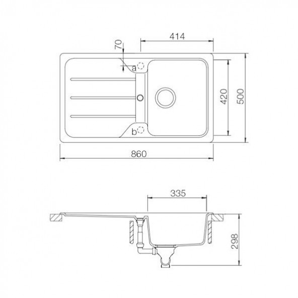 Schock Formhaus D-100 Moonstone-08 A Bej Granit Eviye - 2