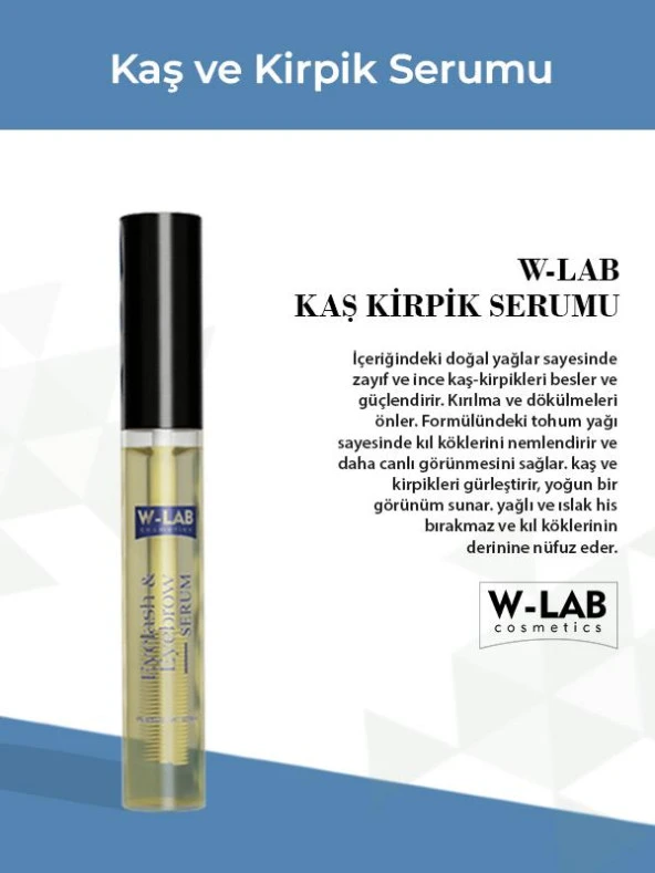 W-Lab Kozmetik Kaş Kirpik Serumu 10 ML - 2