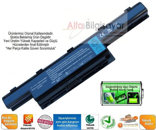 Acer Aspire V3-551G-84508G50Makk BATARYA GÜÇLÜ GÜVENLİ A+++ PİL - 2