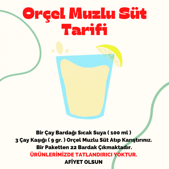 Orçel MuzluSüt 200gr. + Orçel Kivi 300gr. + Orçel Portakal 300gr. Aromalı İçecek Tozu Oralet Çay - 3
