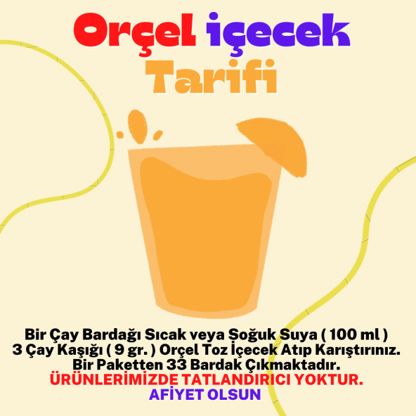 Orçel 4 Çeşit Karma Koli Aromalı İçecek Tozu Oralet Çay 300gr.x 16 Adet - 2