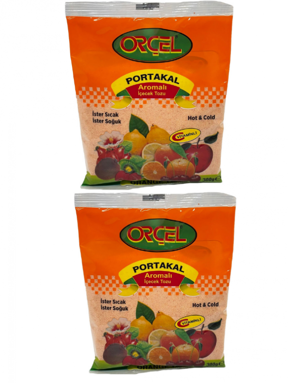 Orçel Portakal Aromalı İçecek Tozu Oralet Çay 300gr.x 2 Adet