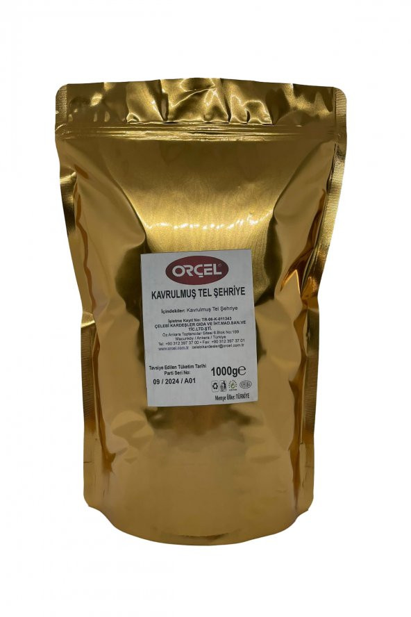 Orçel Kavrulmuş Tel Şehriye 1000gr.