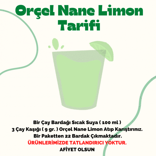 Orçel 2 Nane Limon + 2 Salep Aromalı İçecek Tozu Oralet Çay 4x200gr. - 2