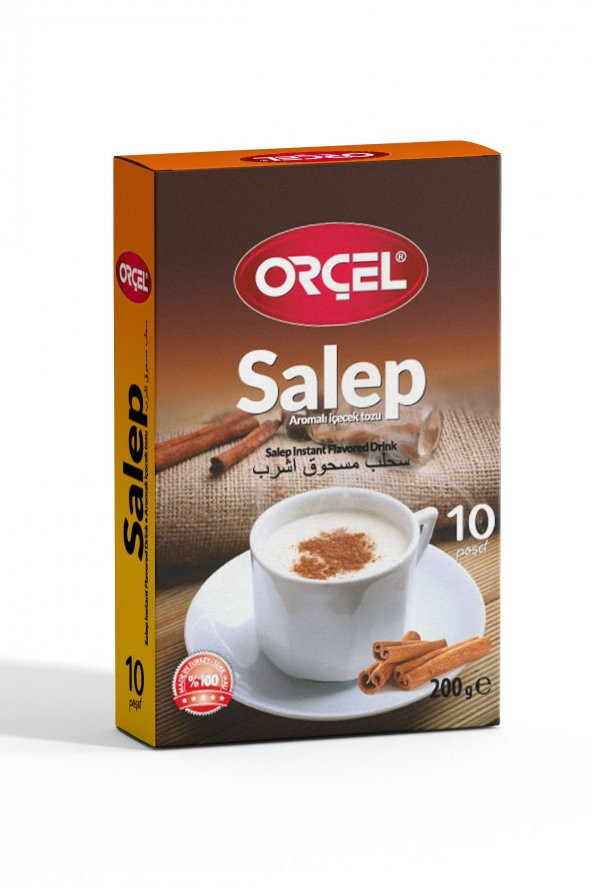 Orçel Salep 200gr.(Sahlep 10 fincan tek içimlik Tarçınlı)