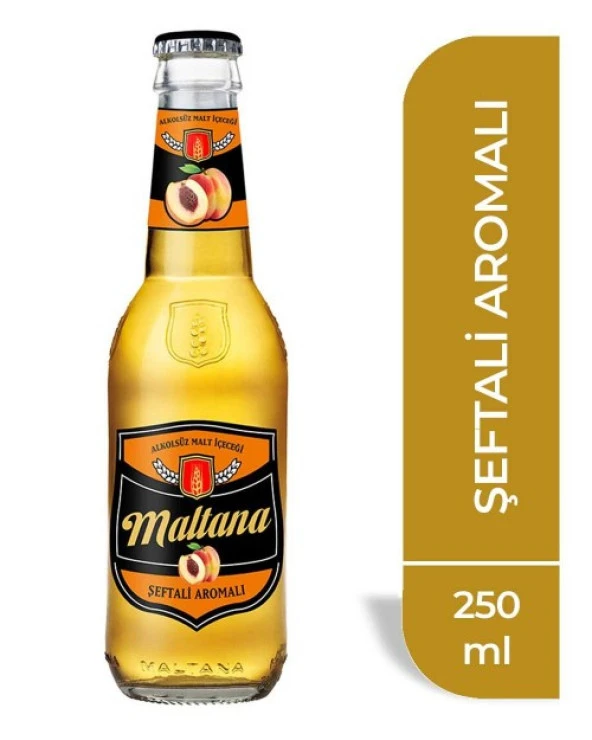 Maltana Şeftali Aromalı 250 ml 12'li Paket Alkolsüz Malt İçecek