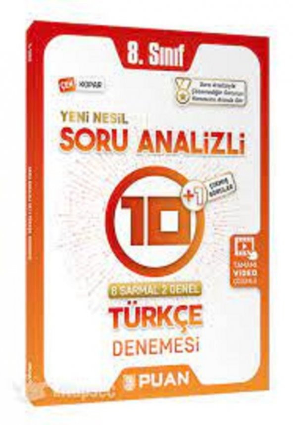 8. Sınıf LGS Türkçe Soru Analizli 10+1 Deneme Puan Yayınları