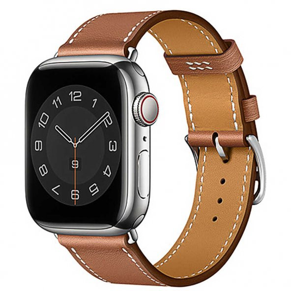 Apple Watch Ultra 49mm Kordon Wiwu Attleage Watchband Hakiki Deri Strap Kayış