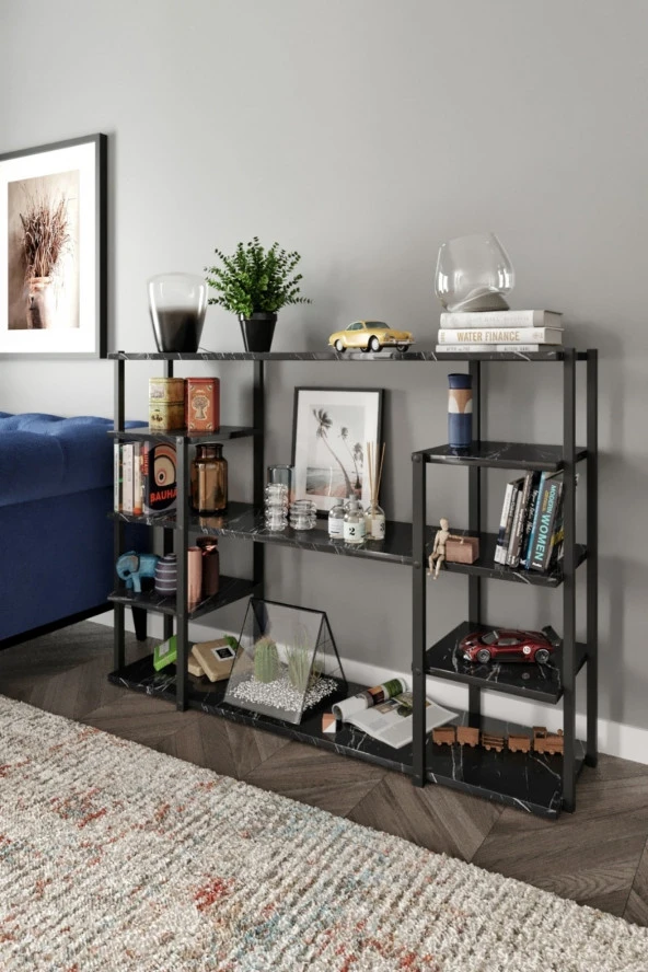 Karnaval Beyaz 3 Katlı Modern Dekoratif Ahşap Mdf Dresuar Çiçeklik Çok Amaçlı Raf