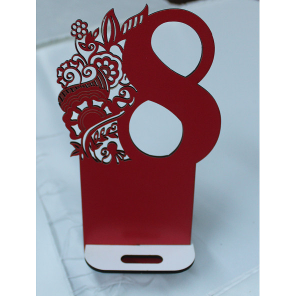 8 MART LAZER KESİM TELEFON STANDI