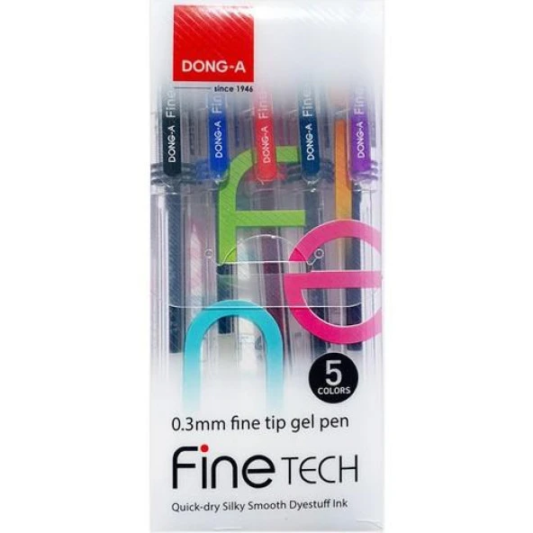DONGA FINETECH İĞNE UÇLU KALEM 0.3 5 Lİ SET