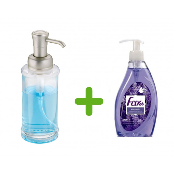 SIA-BOSP022 CAM SIVI SABUNLUK VE 1 ADET 400 ML SIVI SABUN LAVANTA KOKULU