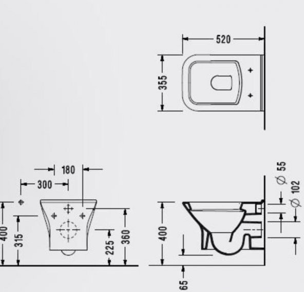 Serel Nita 52 Cm Asma Klozet Kapak Hariç Nt10ods110h - 3